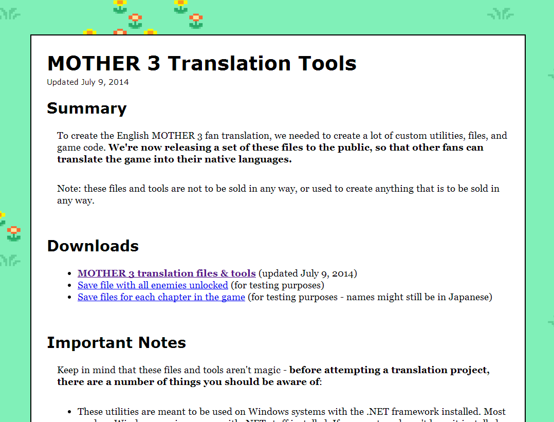 MOTHER 3 Fan Translation » Blog Archive » MOTHER 3 Fan Translation