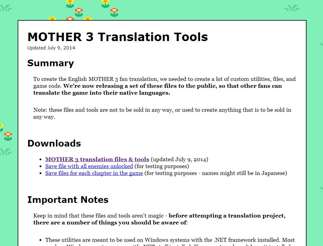 MOTHER 3 Fan Translation » Blog Archive » MOTHER 3 Fan Translation 
